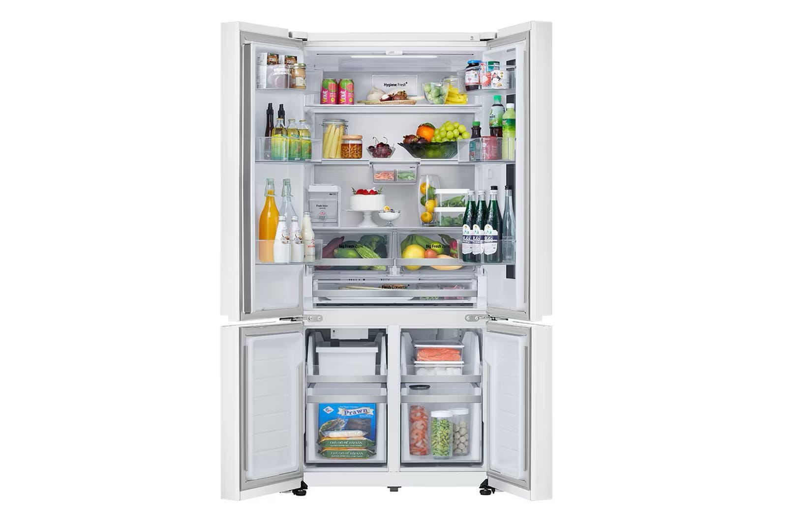 612L French Door Fridge – White Glass Finish - Image 10