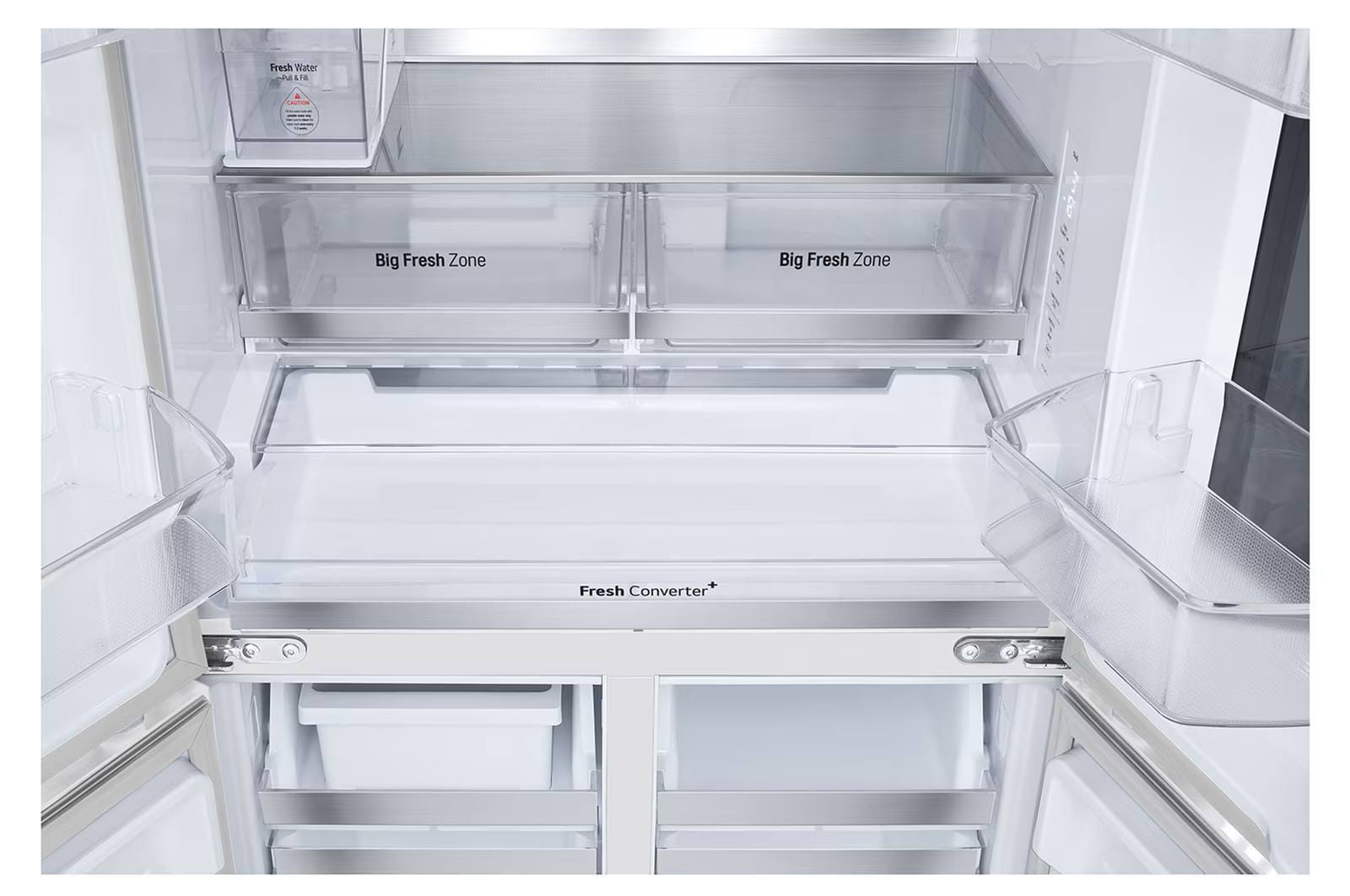 612L French Door Fridge – White Glass Finish - Image 8