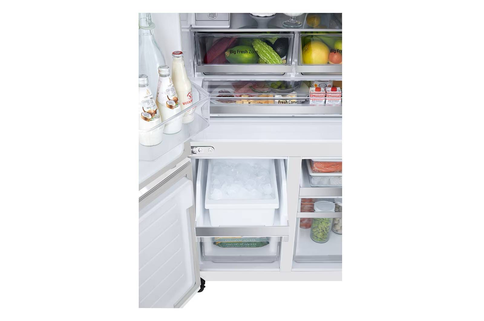 612L French Door Fridge – White Glass Finish - Image 7