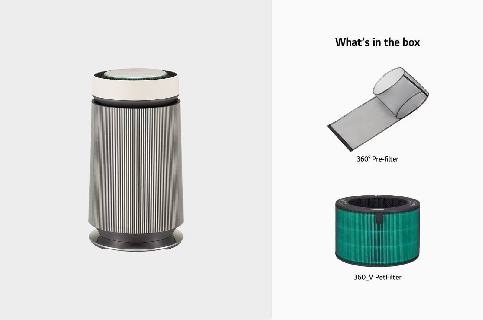 LG PuriCare™ 360º Alpha Pet Single (Beige) Air Purifier with Allergy Care and Pet Mode - Image 2